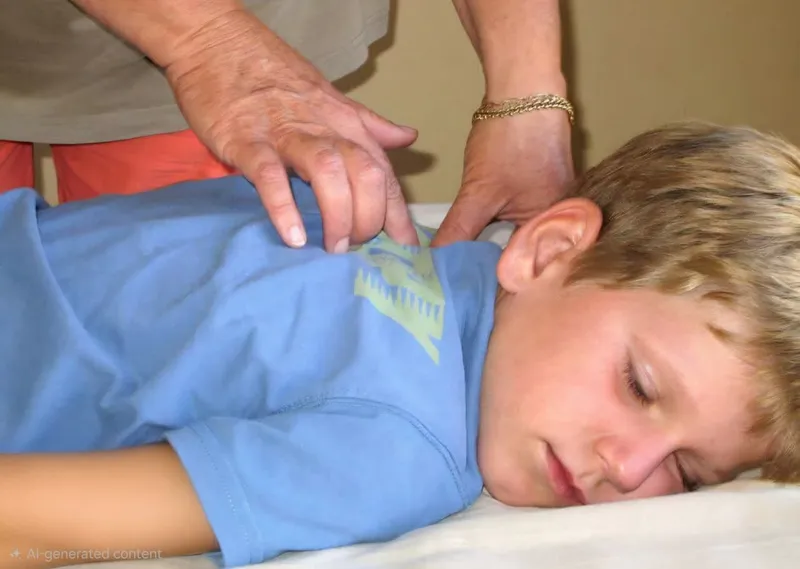 Client receiving a gentle therapy session